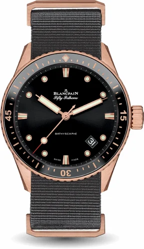 Blancpain Fifty Fathoms Bathyscaphe Sedna Gold / Black / Grey Nato 5000-36S30-NAB A